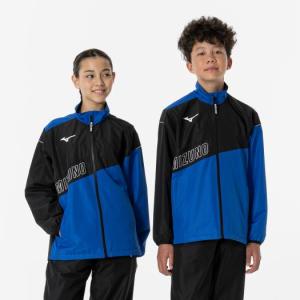 ミズノ 発熱素材 ブレスサーモウォーマージャケット ［ジュニア］ ブラック×サーフブルー Mizuno 32JEA93292の商品画像