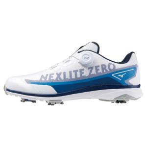 ミズノ ネクスライトゼロIG ボア (ゴルフ／防水) （メンズ） オフホワイト×サックス Mizuno 51GM238018の商品画像