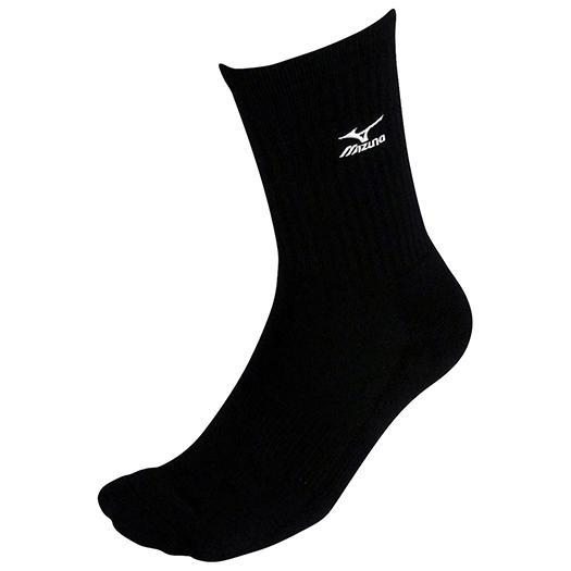 【送料２９０円】ミズノ レギュラー丈ソックス（メンズ） ブラック Mizuno 52JX455109