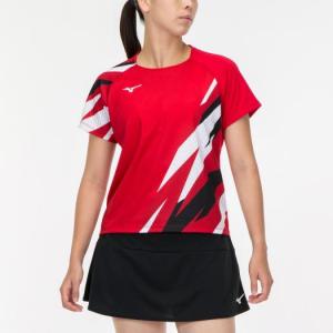 ミズノ ゲームシャツ チャイニーズレッド×ホワイト Mizuno 62JA2202 62