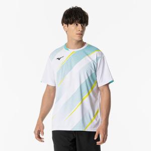 ミズノ ゲームシャツ (ラケットスポーツ) （ユニセックス） ホワイト Mizuno 62JAB02101の商品画像