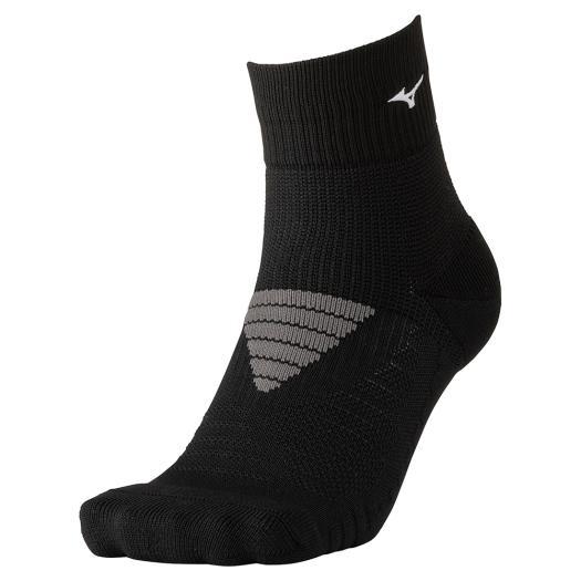 ミズノ アーチブースターミドルソックス ブラック Mizuno 62JXC01509