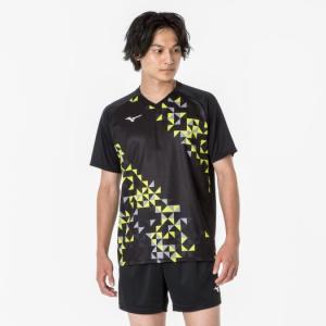 ミズノ ゲームシャツ Vネック (卓球) （ユニセックス） ブラック Mizuno 82JAA103 09の商品画像