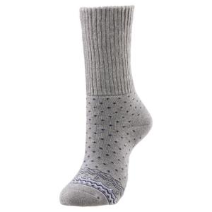 【送料２９０円】ミズノ ブレスサーモゆるぬくソックス(雪柄)［レディース］ グレー Mizuno C2JX180105