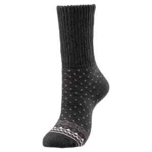 【送料２９０円】ミズノ 発熱素材 ブレスサーモゆるぬくソックス(雪柄)［ウィメンズ］ ブラック Mizuno C2JX180109
