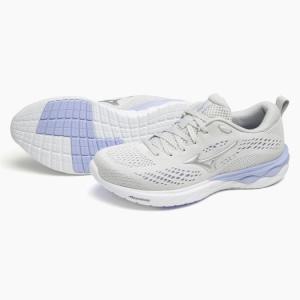 ミズノ ウエーブリボルト2 ワイド グレー×シルバー×パープル Mizuno J1GD2185 04