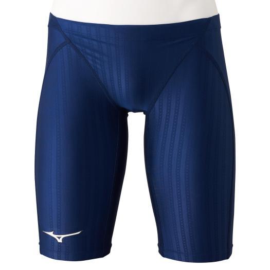 【送料無料】ミズノ 競泳用ハーフスパッツ（メンズ） ネイビー Mizuno N2MB002214