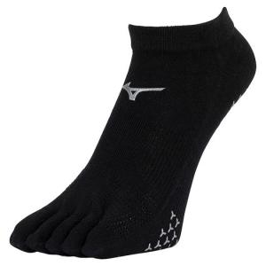 【送料無料】ミズノ レーシングソックス(5本指アンクル／滑り止め付)（ユニセックス） ブラック Mizuno U2MXB01309