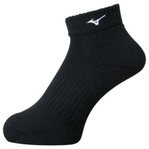 【送料２９０円】ミズノ ショートソックス ブラック×ホワイト Mizuno V2MX800190｜akichan-do