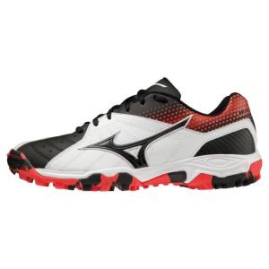 【送料無料】ミズノ ウエーブガイア3(ハンドボール)（ユニセックス） ホワイト×ブラック×レッド Mizuno X1GD185063｜akichan-do