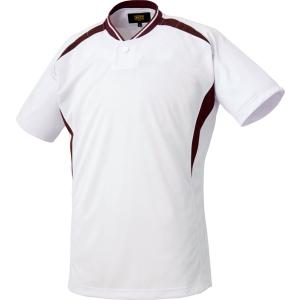 ゼット 野球 ベースボールＴシャツ ベースボールシャツ ホワイト×エンジ ZETT BOT741 1168の商品画像