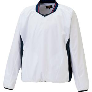 ゼット ＺＥＴＴ アウターウェア 少年用 長袖Ｖネックジャンパー ホワイト×ネイビー ZETT BOV331J 1129の商品画像