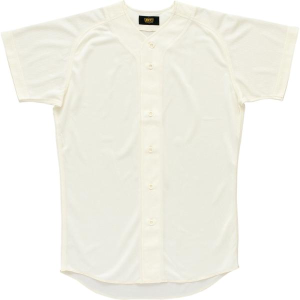 ゼット 野球 タフデイズ ユニフォームシャツ メッシュフルオープン ライトアイボリー ZETT BU...