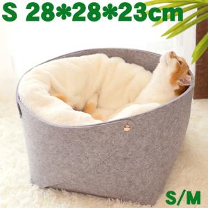 12/13再入荷 ペット 猫用ハウス ソファー ペットベッド 円型 シェルパ 安眠 クッション ソフト 犬用 寝床 ぐっすり眠る 休憩所 2WAY 取り外し可能 二重 S