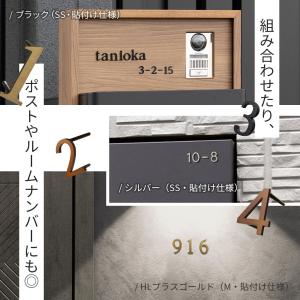 表札 ステンレス ハウスナンバー 数字 切り文...の詳細画像4