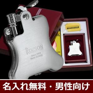 【男性向けギフトセット】：ロンソン オイルライター バンジョー BANJO名入れ無料・ギフトバック付属｜akiha-web