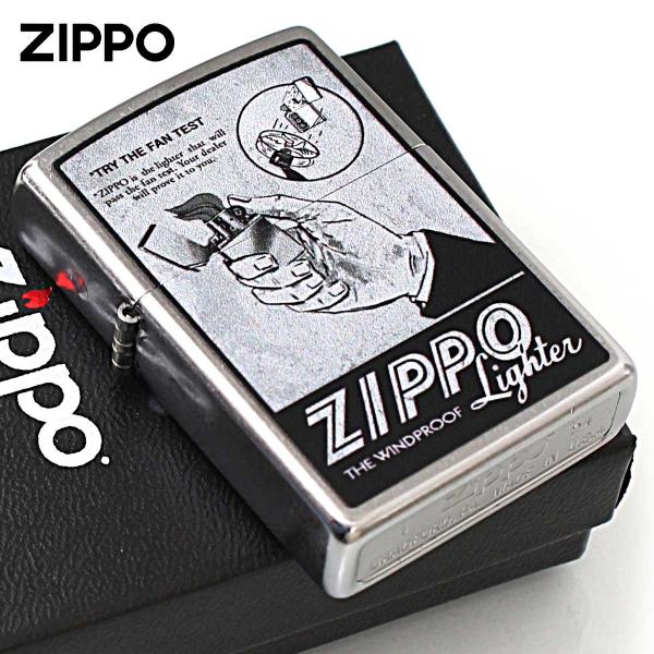 Zippo ジッポライター オールドポスター風 TRY THE FAN TEST アメリカ加工 Pr...