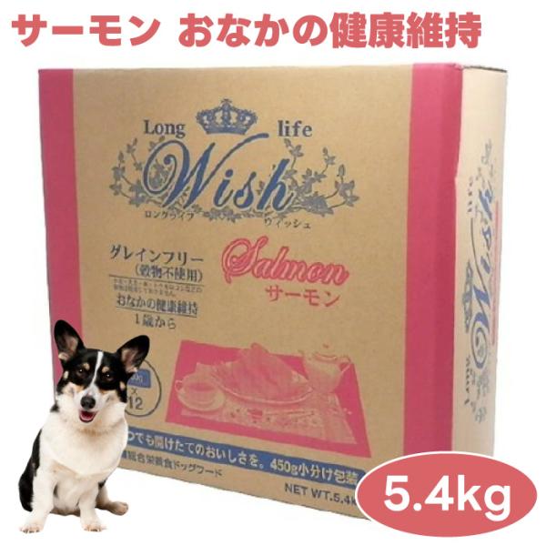 WISH ウィッシュ サーモン 5.4kg ドッグフード 犬 餌 グレインフリー 高タンパク 低カロ...