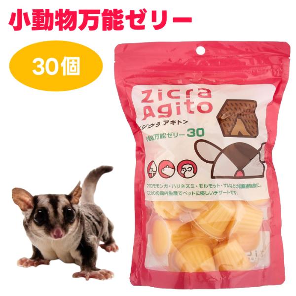 ジクラ アギト Zicra Agito 小動物万能ゼリー 30個入 フクロモモンガ ハムスター ハリ...