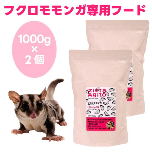 ジクラ アギト Zicra Agito  フクロモモンガ専用フード 1000gx2個 1kgx2個 ...
