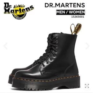 ドクターマーチン ブーツ メンズ レディース 8ホールブーツ DR.MARTENS 黒 ブラック 靴 シューズ サイドジップ 厚底 全国送料無料の画像