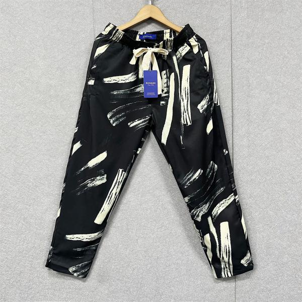 イージーパンツ EU製 Emmauela・イタリア・ミラノ発 薄手 速乾 通気 個性 総柄 チノパン...