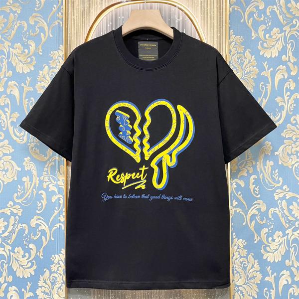 半袖 Tシャツ EU製 christian milada ミラノ発 コットン100％ 個性 ハート柄...