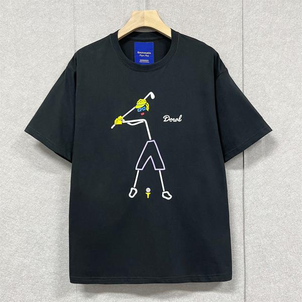 Tシャツ 半袖 EU製 Emmauela ミラノ発 綿100％ 上品 通気 オシャレ ゴルフ イラス...