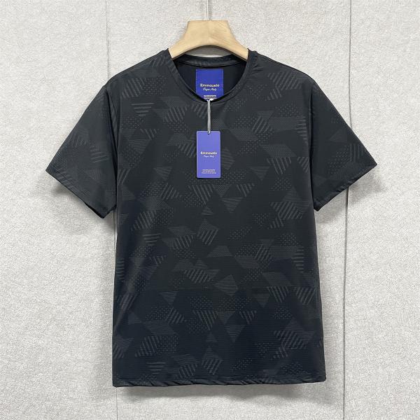 Tシャツ 半袖 EU製 Emmauela・イタリア・ミラノ発 高品質シルク混 通気 接触冷感 艶 総...