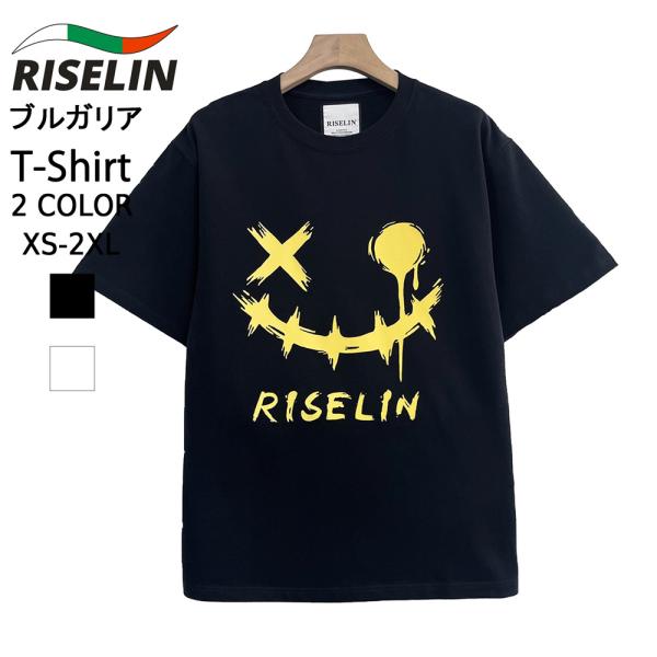 20%off Tシャツ 半袖 ヨーロッパ製 RISELIN 綿100％ 個性 スウェット プルオーバ...