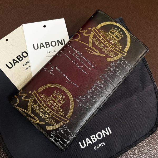 二つ折り財布 長財布 EU製 定価17万 特注限定品 UABONI*ユアボニ*幻のパティーヌ*EU製...