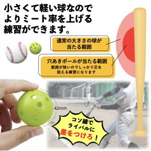 穴あきボール 練習用 軽量 プラスチック 直径...の詳細画像2