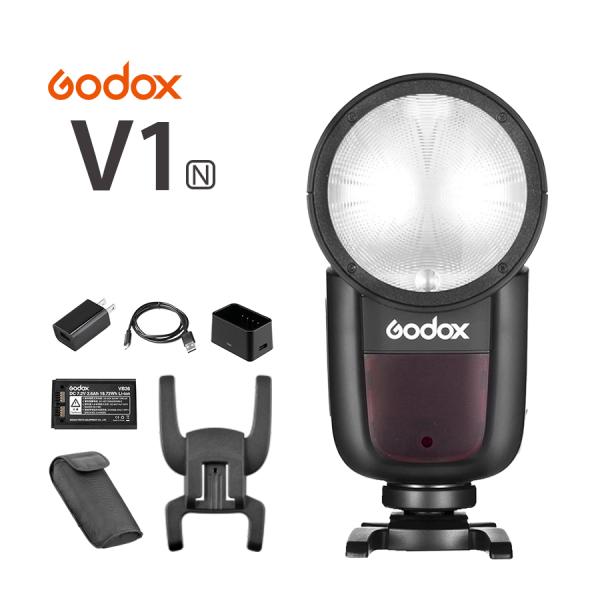 日本公認代理店品 Godox V1-N フラッシュストロボ 76Ws 2.4G TTLラウンドヘッド...