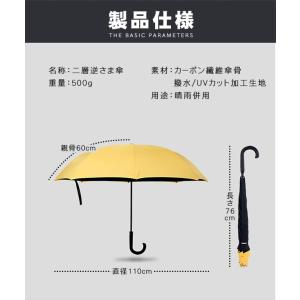 ワンタッチ 梅雨対策 逆さ傘 逆さま傘 逆折り...の詳細画像4