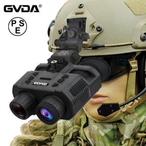 GVDA 赤外線照射 約250m 暗視補正 デュアルファインダー ヘッドマウント 搭載 暗視スコープ 双眼鏡型ナイトビジョン GD918｜akirastore1234
