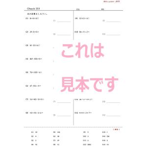 計算チェックテスト 整数(4)の詳細画像1