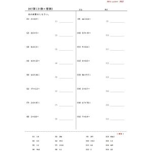 小数のかけ算 A4版 小3,4の詳細画像1