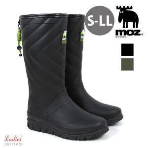 moz（モズ） レインブーツ ミドル丈 履き口しぼれる フード＆ドロー
