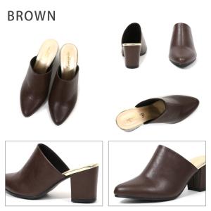 ミュール サンダル レディース アーモンドトゥ...の詳細画像3