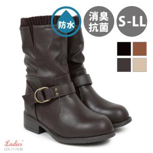 B.C.COMPANY エンジニアブーツ 履き口ニット ミドル 防水 抗菌消臭 吸湿発熱 インソール レディース S〜LL th20854 アキリコ