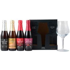Belgium　beer  リンデマンス 　セレクションセット  250ml瓶×４本＋オリジナルグラ...