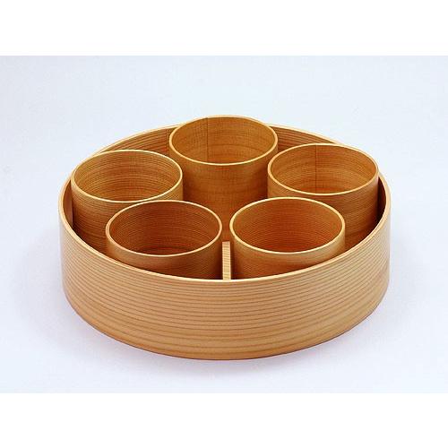 大館工芸社 大館曲げわっぱ そうめんセット そばちょこ5客入