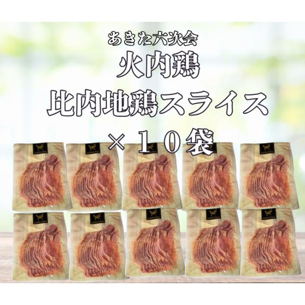 送料無料 比内地鶏スライス あきた六次会 火内鶏 鶏だんご １０袋セット