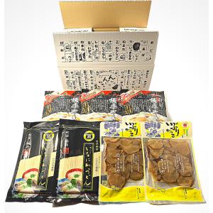 送料無料 国産小麦使用 稲庭うどん切り落とし270g 約３人前×2袋 横手焼きそば2食入×3袋 いぶりがっこスライス×2袋 セット｜akitabo-no