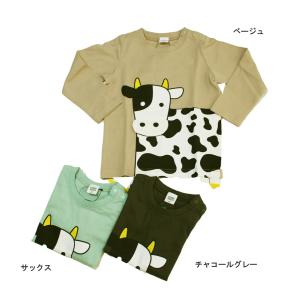 長袖Tシャツ うし ロンT 子供服 男の子 女の子 チークルーム 80cm 110cm 120cm 70%OFF メール便OK BW20