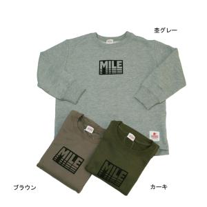 長袖トレーナー MILE ビッグ 子供服 男の子 女の子 ジーンズベーセカンド 120cm 130cm 140cm 150cm 70%OFF メール便OK BW44