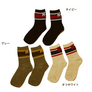 ソックス カレッジ ロゴ ライン クルー 子供用靴下 男の子 女の子 アンパサンド ampersand 10-12cm 13-15cm 16-18cm 19-21cm 22-24cm メール便OK K59｜akitaoutlet