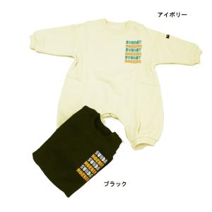 長袖カバーオール ファミリー 裏起毛 ベビー服 男の子 女の子 半袖 メイクユアディ MAKE YOUR DAY 70cm 80cm 50%OFF メール便NG LW35