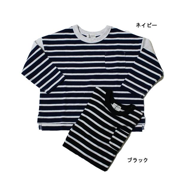 長袖Tシャツ ボーダー キッズ 子供服 男の子 女の子 エフオーキッズ F.O.KIDS 90cm ...