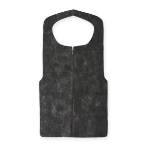 不織布 紙エプロン 黒 100枚 25枚 x 4パック 業務用 使い捨て : KOINS